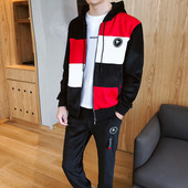 Καθημερινό σετ βελούδινο  για άνδρες με έγχρωμα εμβλήματα