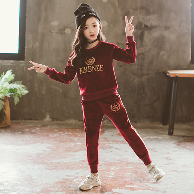 Μοντέρο παιδικό σετ  για κορίτσια με κεντήματα από βελούδο σε διάφορα χρώματα