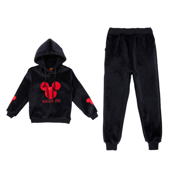 Echipa de copii actuala pentru fete cu broderie colorata in doua culori