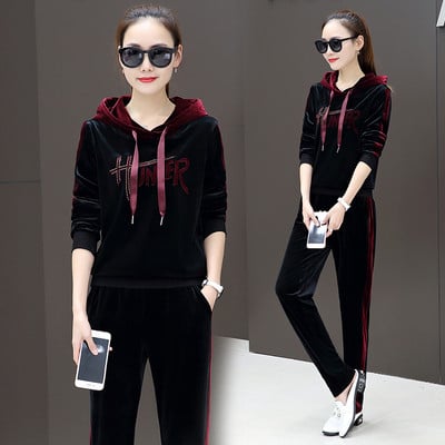 Női bársony szett három színben