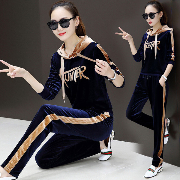 Női bársony szett három színben