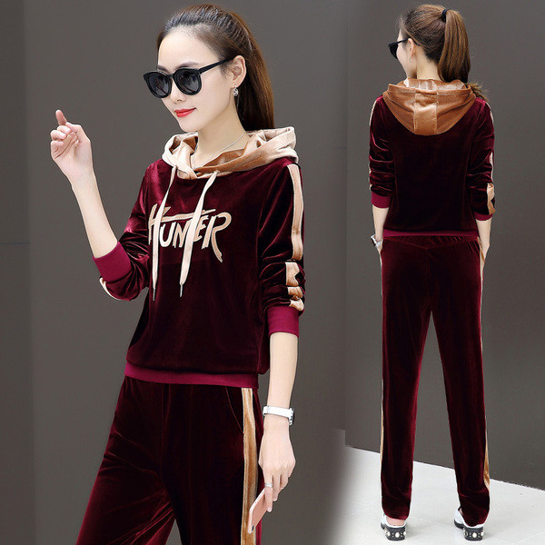 Női bársony szett három színben