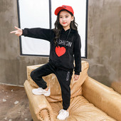 Napi gyerekcsapat lányoknak két részben fekete és rózsaszín színben