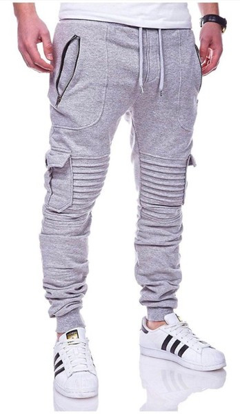 Αθλητικά ανδρικά παντελόνια με ελαστική μέση και τσέπες σε διάφορα χρώματα