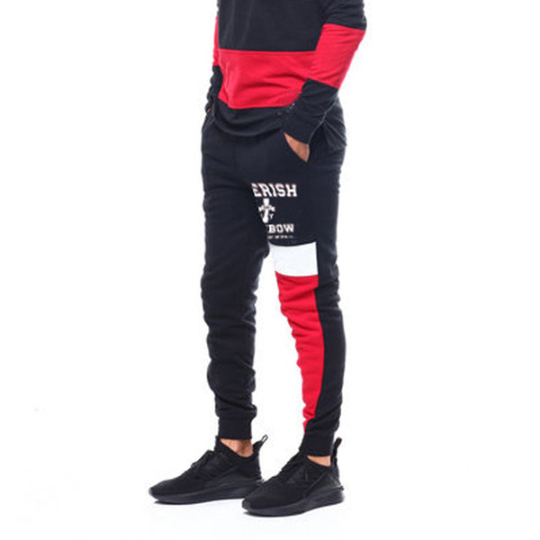 Αθλητικά ανδρικά παντελόνια σε μαύρο χρώμα με επιγραφές