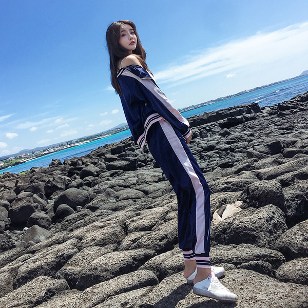 Női sport szett kék színben