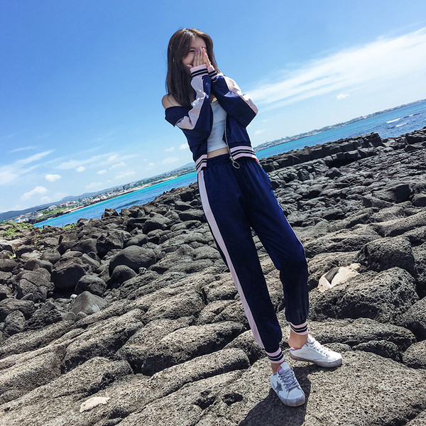 Női sport szett kék színben