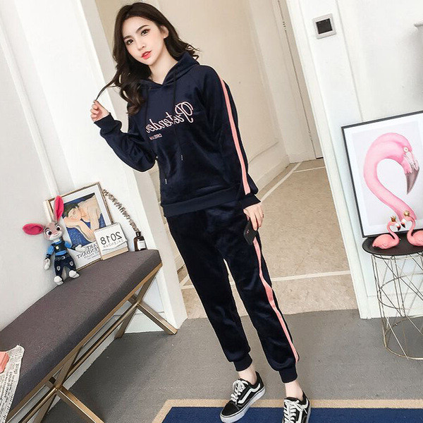 Női bársony sport szett két színben