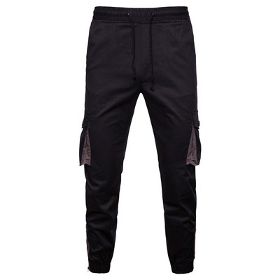 Ανδρικά αθλητικά παντελόνια με πλαϊνές τσέπες και φερμουάρ σε διάφορα χρώματα