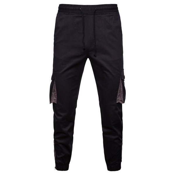 Ανδρικά αθλητικά παντελόνια με πλαϊνές τσέπες και φερμουάρ σε διάφορα χρώματα