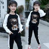 Sport és napi gyerekcsapat lányoknak két részben feketében