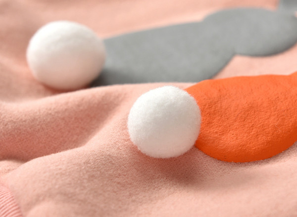 Χειμερινή μπλούζα για παιδιά με ζεστή επένδυση και τρισδιάστατο στοιχείο σε διάφορα χρώματα