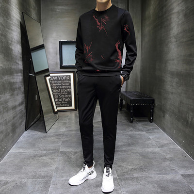 Férfi sport-alkalmi szett Karcsú, két részből álló modell