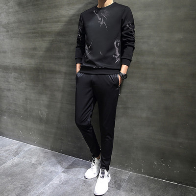 Férfi sport-alkalmi szett Karcsú, két részből álló modell