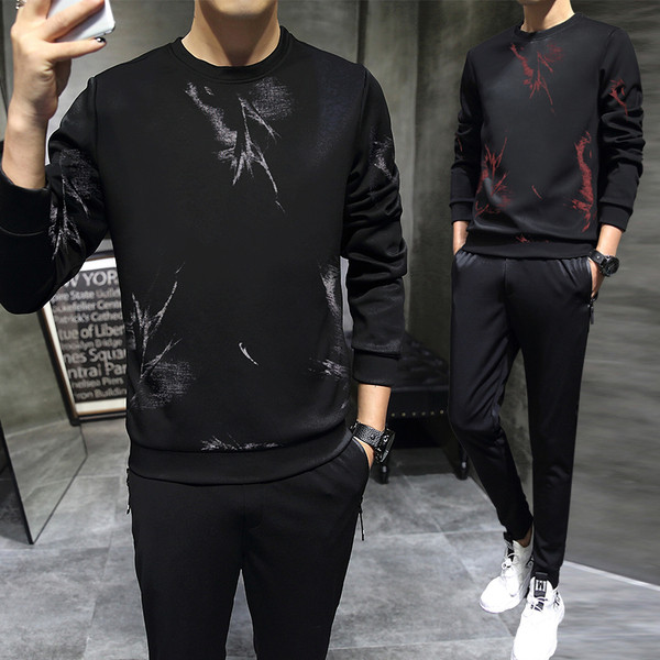 Férfi sport-alkalmi szett Karcsú, két részből álló modell