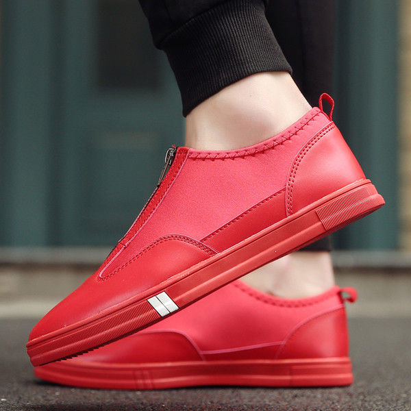 Modern férfi tornacipő három színben cipzárral