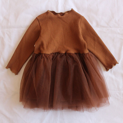 Μοντέρνο παιδικό φόρεμα με τούλι σε διάφορα χρώματα