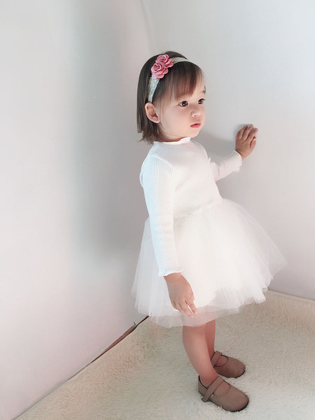 Μοντέρνο παιδικό φόρεμα με τούλι σε διάφορα χρώματα