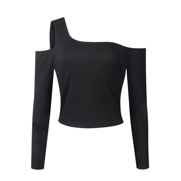 Modern női blúz rövid modell, két színben nyitott váll