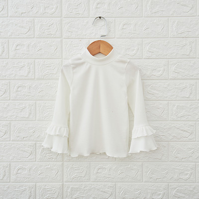 Modern, lótusz ujjú gyerekblúz több színben