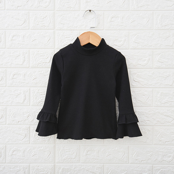 Modern, lótusz ujjú gyerekblúz több színben