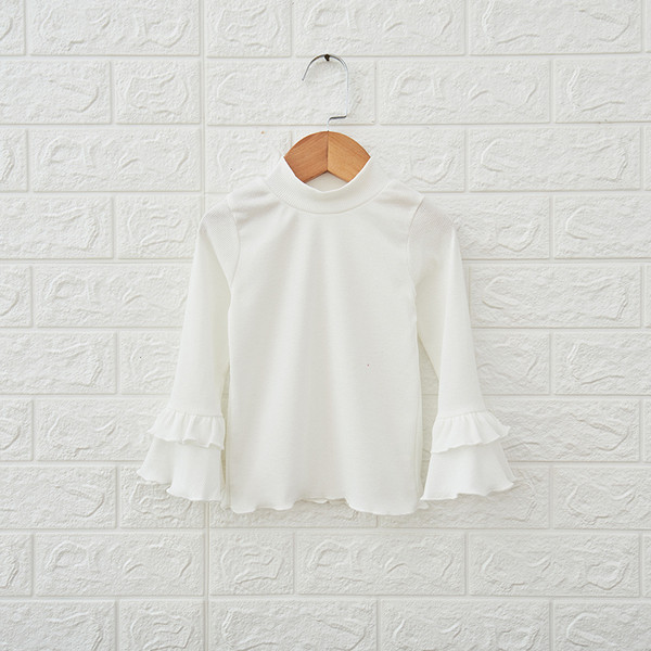 Modern, lótusz ujjú gyerekblúz több színben