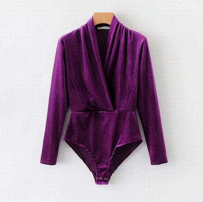 Γυναικέιο κορμάκι  με ντεκολτέ σε σχήμα V σε διάφορα χρώματα