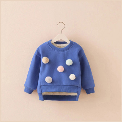 Χειμερινή παιδική μπλούζα ασύμμετρη  με μαλακή επένδυση σε διάφορα χρώματα