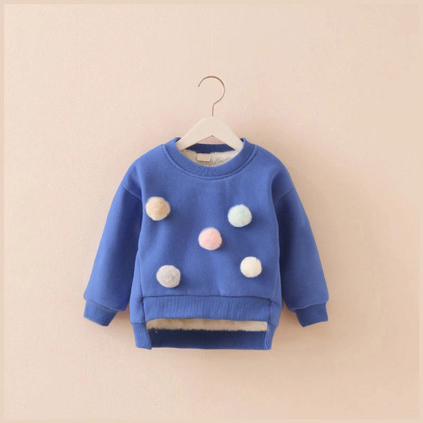 Χειμερινή παιδική μπλούζα ασύμμετρη  με μαλακή επένδυση σε διάφορα χρώματα