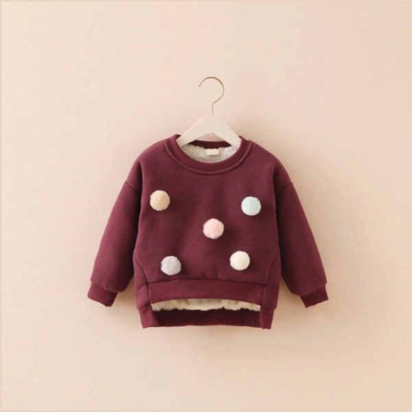 Χειμερινή παιδική μπλούζα ασύμμετρη  με μαλακή επένδυση σε διάφορα χρώματα