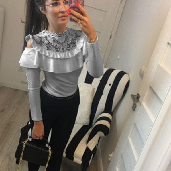 Stílusos női ing csipkével, három színben