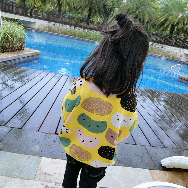 Η καθημερινή μπλούζα για  κορίτσια σε κίτρινο και γκρι χρώμα