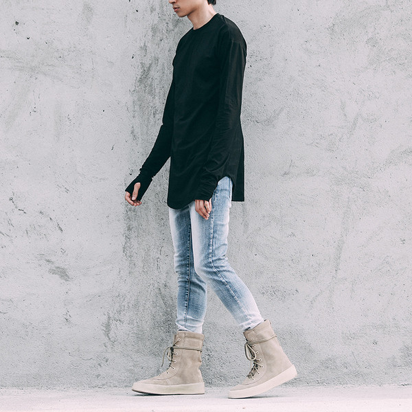 Άνδρική casual μπλούζα  με ντεκολτέ σε σχήμα Τ σε τρία χρώματα