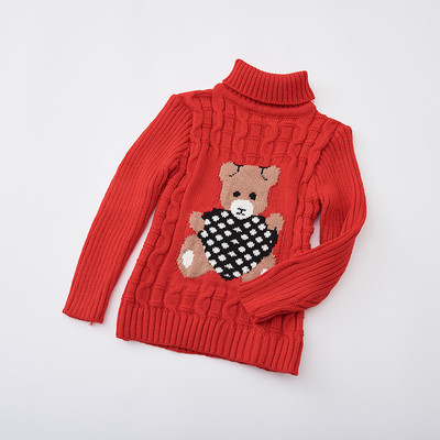 Χειμερινό πουλόβερ για παιδιά με πόλο και κεντήματα - έχει πολλά χρώματα