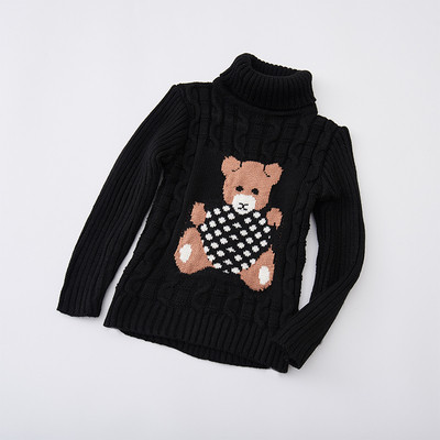 Χειμερινό πουλόβερ για παιδιά με πόλο και κεντήματα - έχει πολλά χρώματα