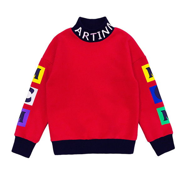 Gyerek blúz pólógallérral fiúknak piros színben