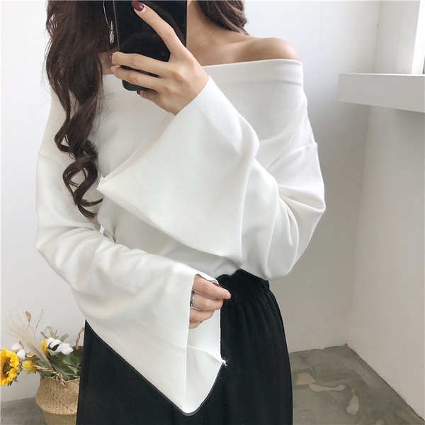 Stílusos női blúz lótusz ujjú három színben