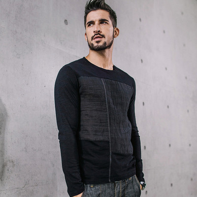 Lezser férfi hosszú ujjú fekete blúz