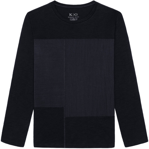 Lezser férfi hosszú ujjú fekete blúz