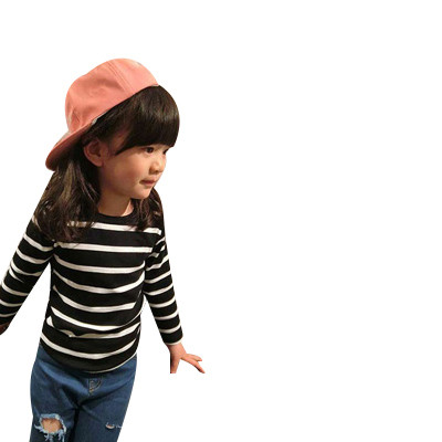 Καθημερινή παιδική ριγέ μπλούζα για κορίτσια