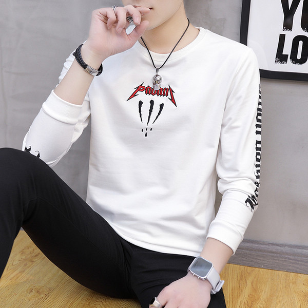 Модерна мъжка блуза с метални елементи и надпис в два модела