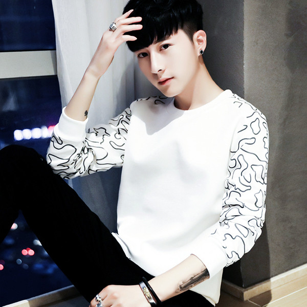 Modern férfi blúz fehér és fekete színben