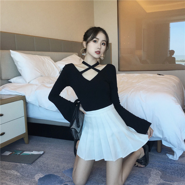 Γυναικεία  μπλούζα με μανίκι λωτού σε δύο χρώματα