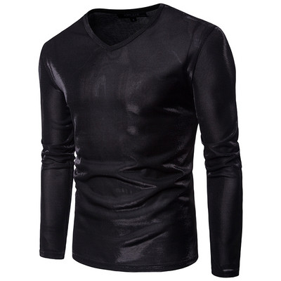 Aktuális férfi fényes blúz három színben