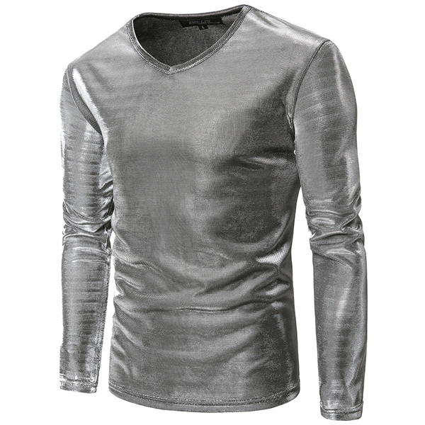 Aktuális férfi fényes blúz három színben