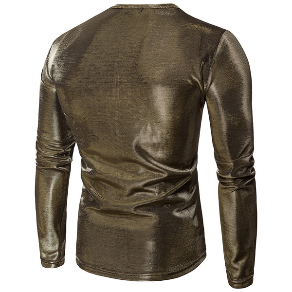 Aktuális férfi fényes blúz három színben