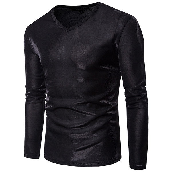 Aktuális férfi fényes blúz három színben