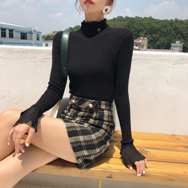 Stílusos női blúz O-nyakkal, négy színben