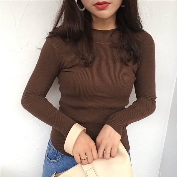 Μοντέρνα γυναικέια μπλούζα με O-λαιμόκοψη σε διάφορα χρώματα