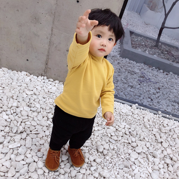 Gyerek sima blúz polo gallérral, öt színben